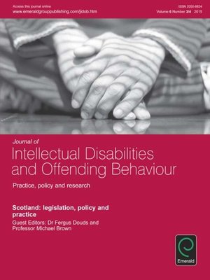 cover image of Journal of Intellectual Disabilities and Offending Behaviour, Volume 6